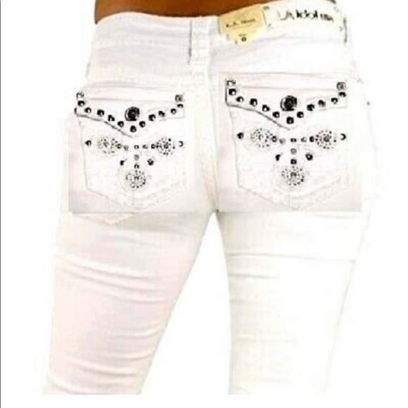 la idol white jeans